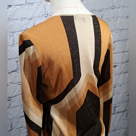 Gucci by Tom Ford Runway Gold Metallic Lurex Knit Long Sleeve Top Y2K  2000 XS - Picture 11 of 15